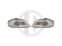 Designscheinwerfer Set FüR Audi A3 Tube Lights Klarglas/Chrom 2008-2012