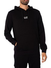 EA7 Men's Jersey Pullover Hoodie, Black