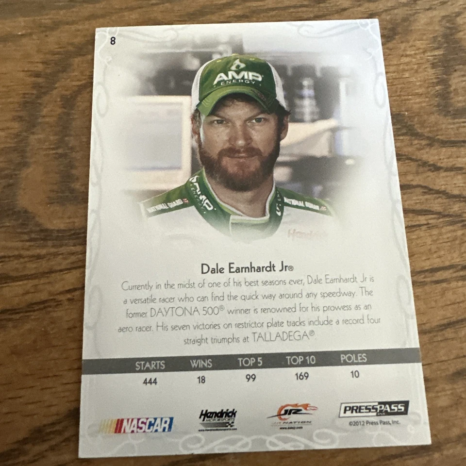 2012 PRESS PASS SHOWCASE RED #8 DALE EARNHARDT JR   12/25 Racing Card - Image 2 of 4