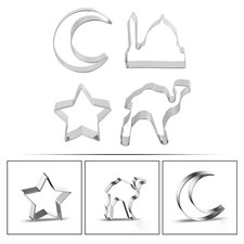  1 ensemble de moules à biscuits réutilisables en acier inoxydable, château de