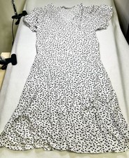 LOFT Shimmer  Flutter Sleeve V-Neck Midi Dress Womens Size 2