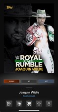 DIGITAL TOPPS WWE SLAM Joaquin Wilde ROYAL RUMBLE 26 ICONIC BLACK Read