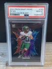 2024 Panini Prizm Draft Picks Black Color Blast Bo Nix PSA 10