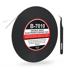 MMOBIEL Double Sided Adhesive Tape 1mm 50m Roll (164ft) Black 1 mm, 