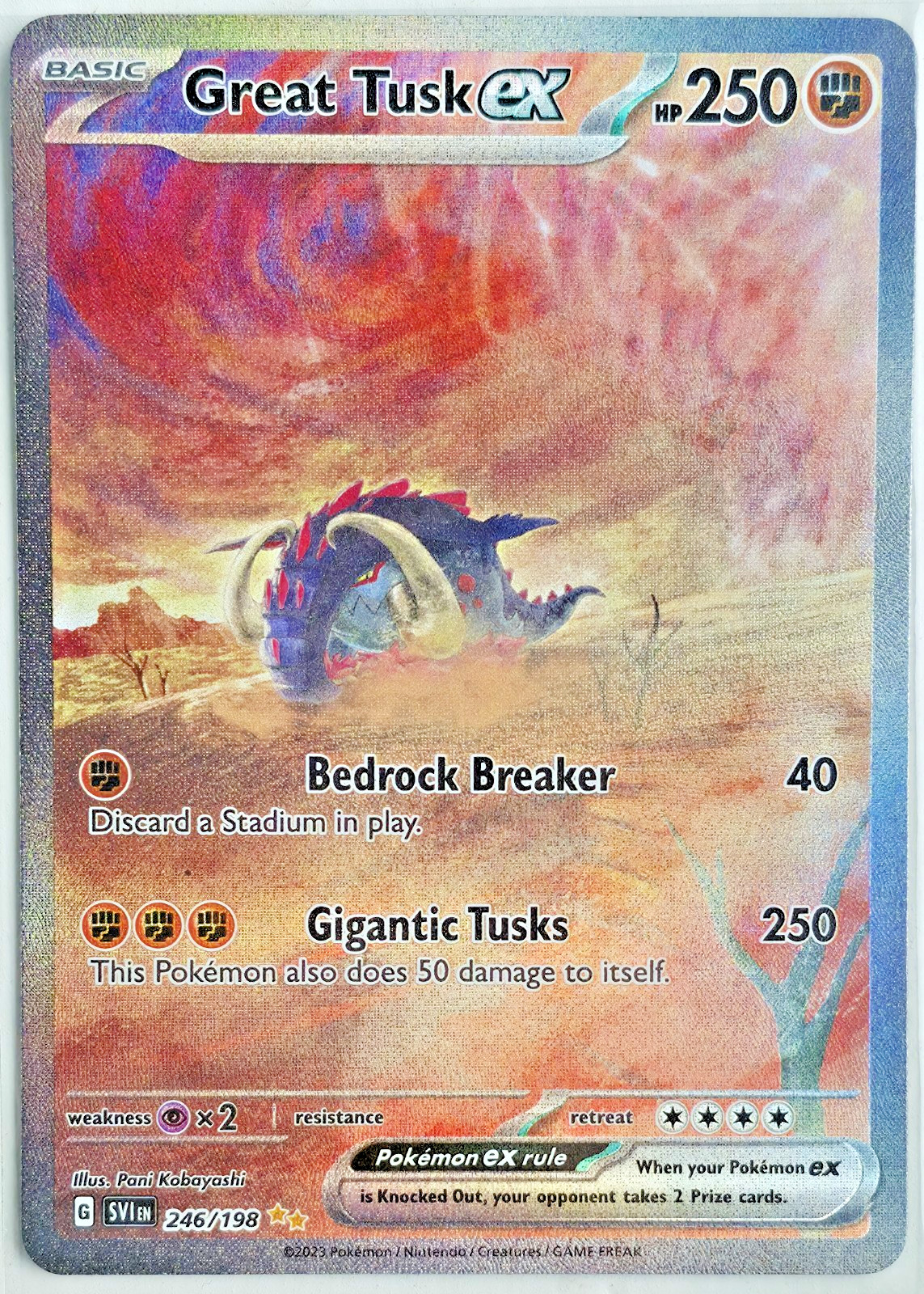 Great Tusk 246/198 Scarlet & Violet SIR Special Illustration Rare - Pokemon TCG