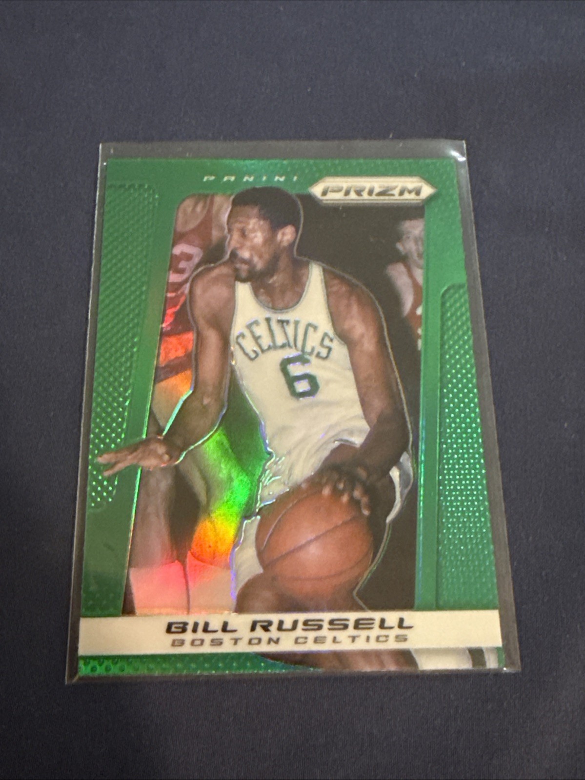 Bill Russell 2013-14 Panini Prizm Green Prizm Card #260