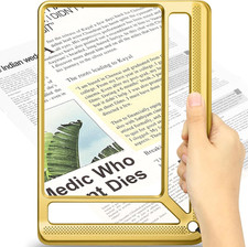 5X Large Page Magnifying Glass Handheld Magnifier for Seniors Reading Low Vision