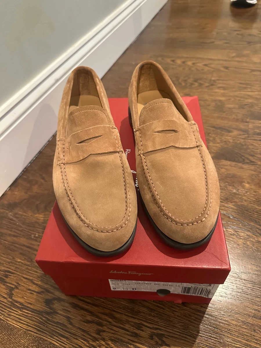 Salvatore Ferragamo Suede Brown Dress Shoes for Men for sale  display picture 1