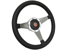1968-1978 Ford Mustang Cobra 14 Black Leather 3-spoke Steering Kit 9-bolt 1968-1978 Ford Mustang Cobra 14 Black Leather 3-spoke Steering Kit 9-bolt