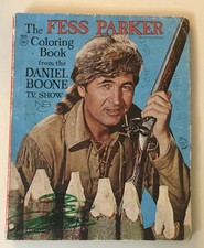 THE FESS PARKER COLORING BOOK FROM THE DANIEL BOONE TV SHOW 1964