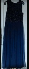 Abendkleid Maxi Blau Gr 42/44 , 1 x Getragen Neuwertig Partykleid Hochzeit Ball