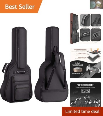 Deluxe Waterproof Acoustic Guitar Bag with Dual Adjustable Straps & Hanger Loop