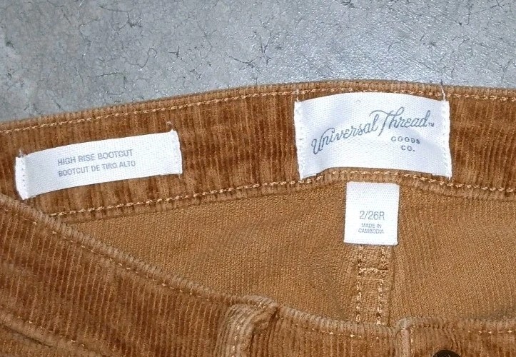 Universal Thread Womens Boot Cut Brown Corduroy P… - image 3