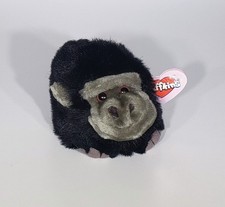 Puffkins Max Gorilla Ape Monkey Black Bean Bag Plush Stuffed Toy W/ Tag 4" EUC