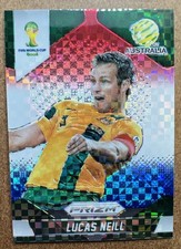 2014 Panini Prizm World Cup - Lucas Neill #15 Red White & Blue Power Plaid Prizm