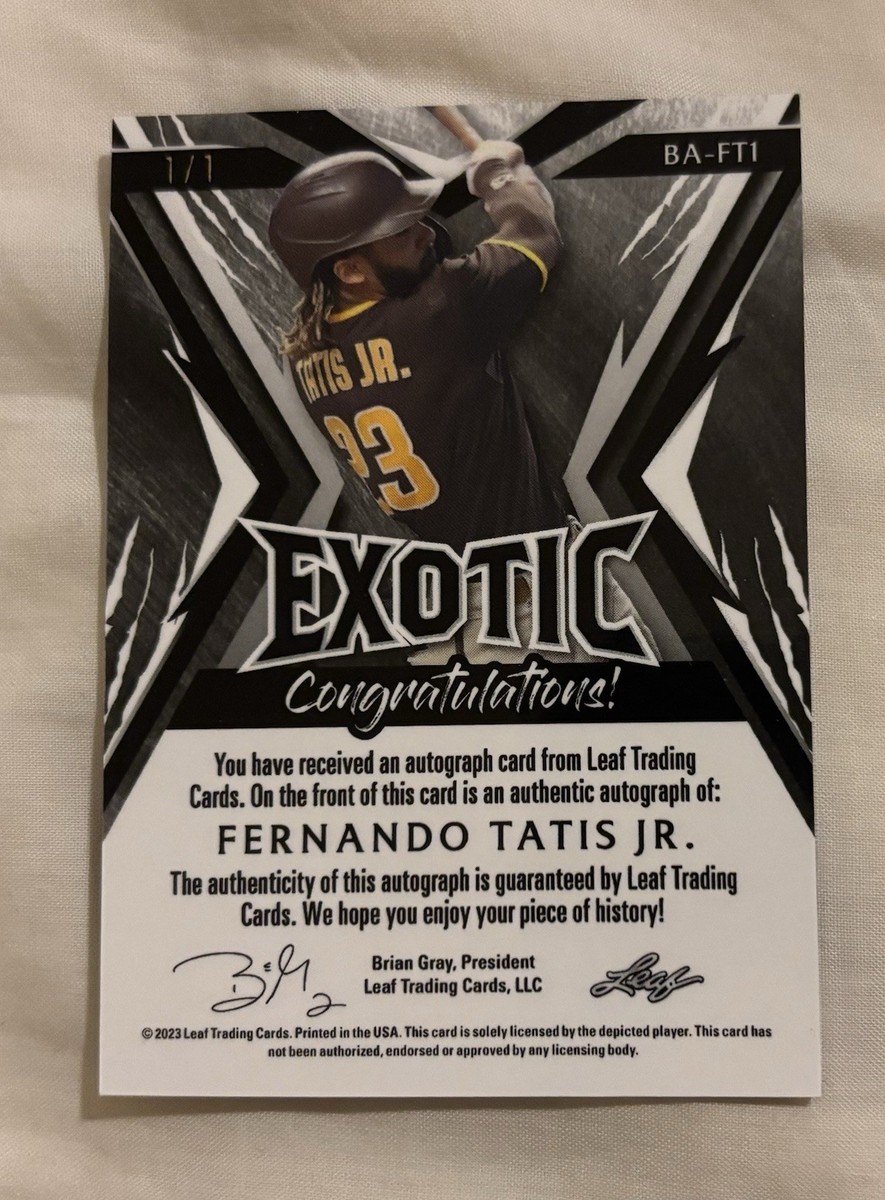 2023 Leaf Exotic Fernando Tatis Jr Auto Leopard 1/1 | eBay