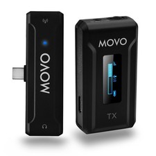 Movo WMX-2-C Wireless Microphone for USB-C Devices 7HR Battery, 328ft Range