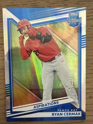 2022 Panini Elite Extra Edition - Ryan Cermak #71 Aspirations Blue 335/349 (RC)