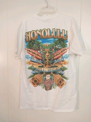Hard Rock Cafe Honolulu T-shirt Size Medium Love All Serve All Women Mens Unisex
