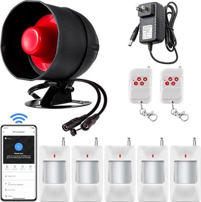 WiFi Alarm Home Security System 120dB Alarm System Motion Sensor Remote Control