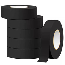 0.67 In. X 66 Ft. Electrical Insulation Tape Black 6-Pack High Temp Waterproof f