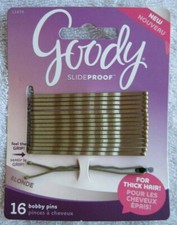 16 Goody Slideproof Large Blonde Stay Tight Secure Style Bobbies Metal Bobby Pin