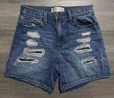Mudd Shorts Adult Junior Size 5 FLX Stretch High-Rise Midi Distressed Womens