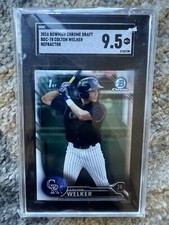 2016 Bowman Chrome Colton Welker #BDC-78 Refractor  1st Bowman Rockies SGC 9.5