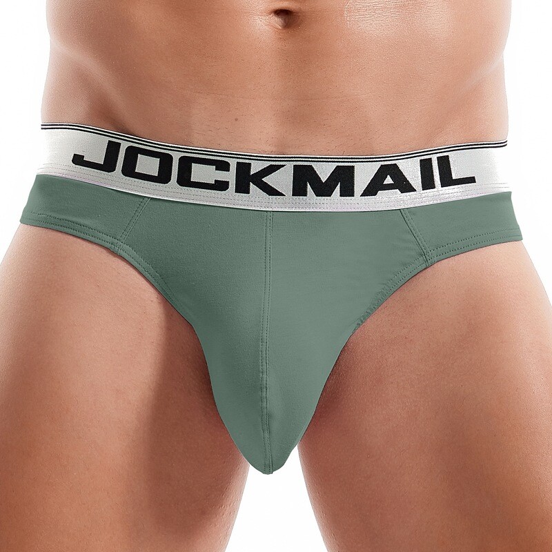 JOCKMAIL Men's Gay Cotton Thong String Underwear Low-rise Bulge Pouch Jockstrap