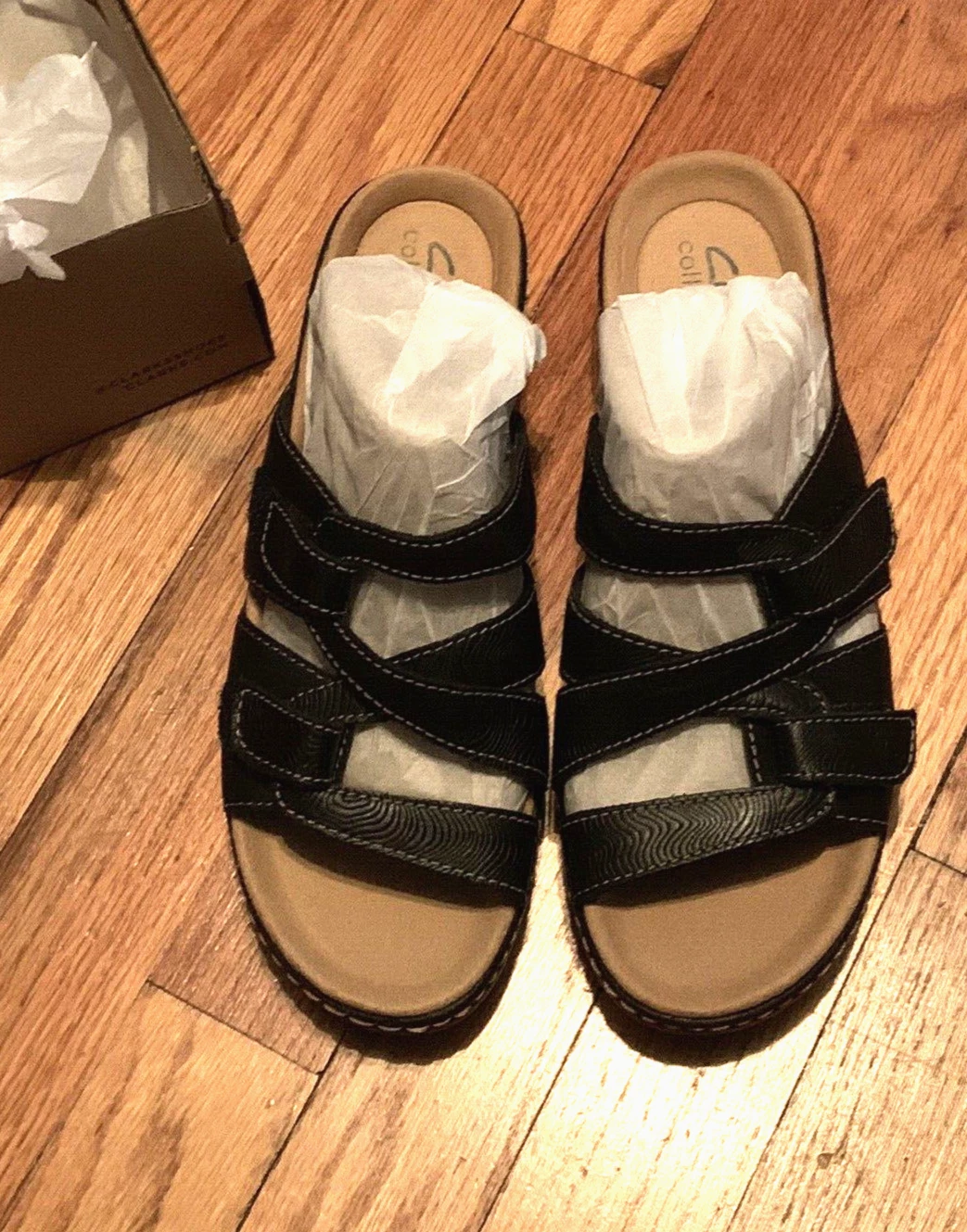 Sandali Clarks donna taglia 8 Merliah Karli neri in pelle nuovi con scatola nuovi con scatola Lexi Myrtle