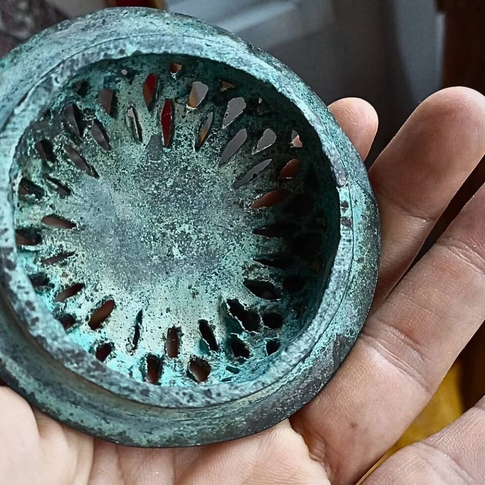 Raro Quemador de Incienso de Bronce Antiguo Siglo XIX Escultura de Pájaro De Colección 8" de Alto Foto 2 de 4