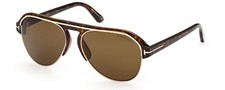 NWT Tom Ford MARSHALL FT 0929 52J Dark Havana And Gold / Roviex Sunglasses 58MM