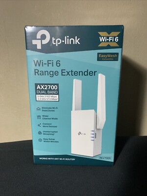 TP LINK AX2700 Wi-Fi 6 Dual Band Range Extender (RE2700X) EasyMesh Compatible