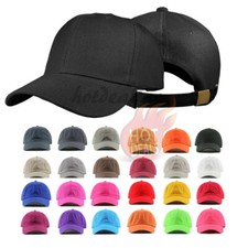 Men 100 Cotton Baseball Cap Dad Hat Adjustable Plain Solid Washed