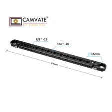 CAMVATE Aluminum Cheese Bar 15mm Hole 1/4" 3/8" Mount Fr Camera Monitor Cage Rig