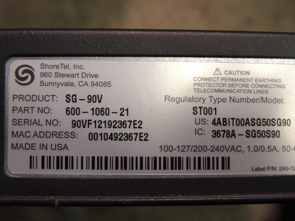 Choose 1: ShoreTel ShoreGear SG-30, SG-90V SG-T1k ST50A SG-24A Switch Voice-Mail - Image 3 of 4