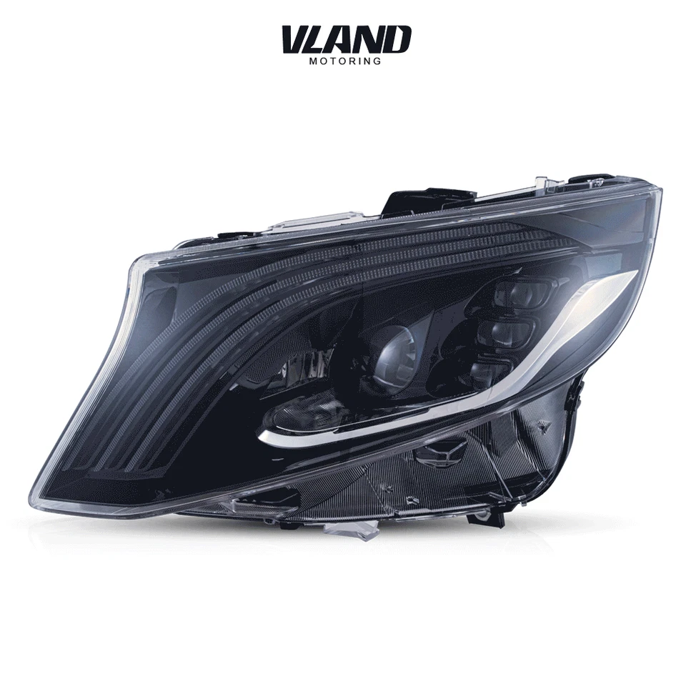 Faros LED aptos para Mercedes Benz VITO METRIS 2016-2023 con animación de arranque Foto 2 de 4