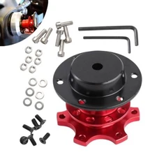 Car Sport Steering Wheel Quick Release Snap Off Kit Hub Adapter Remover Tool Red