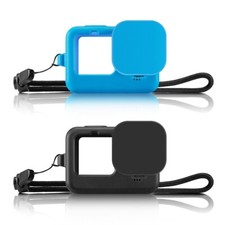 For GoPro HERO12/11/10/9 Black Silicone Protective Case Cover with Strap  Lens