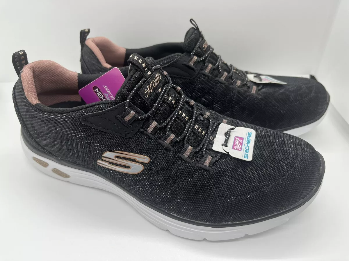 Skechers Empire D&#039;lux SZ 7 Black/Rose Gold Walking Shoes | eBay