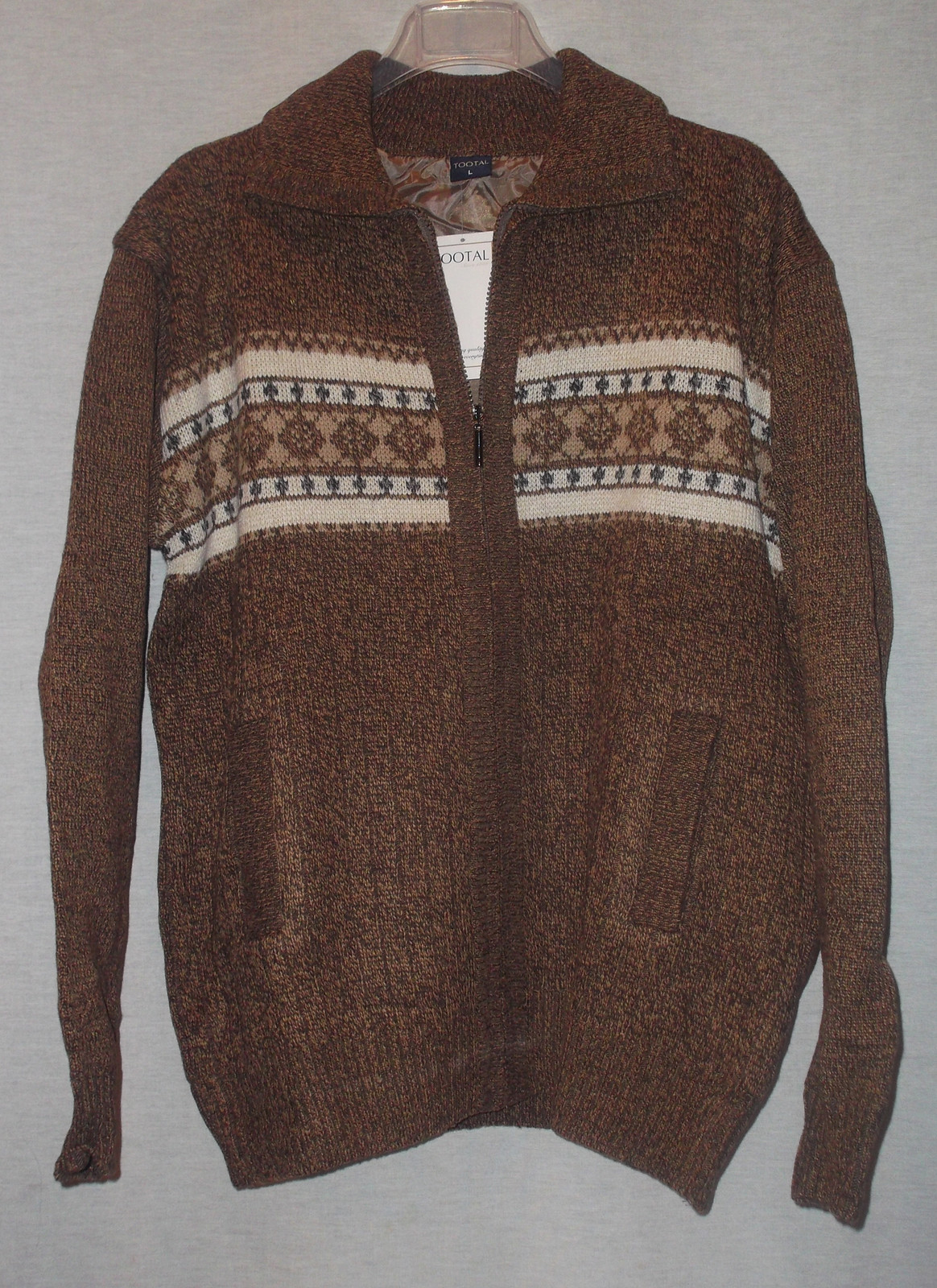ZIPPERED CARDIGAN SWEATER SIZE L NWT | eBay