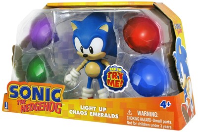 Sonic The Hedgehog Light Up Chaos Emeralds Set Sega Jazwares th Anniversary Ebay