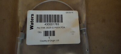 NEW! Waters 430001783 Asy. Inlet .0025 ID PEEK PDA Qty 1