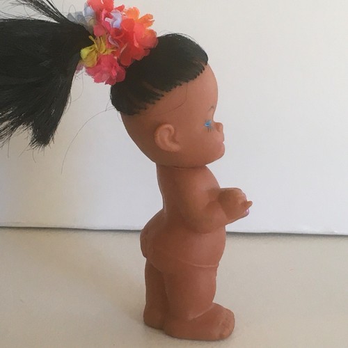 Vintage Rubber Hawaiian Hula Girl Doll Aloha 5” Doll Nude - Picture 8 of 12