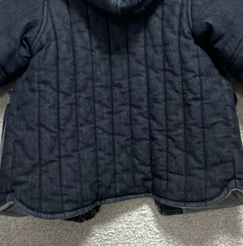 Kapital K Jacket Boys XS Blue Demin Full Zip Up Long Sleeves Pockets Polyester