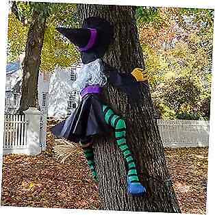 Large Crashing Witch Halloween Outdoor Decorations 63