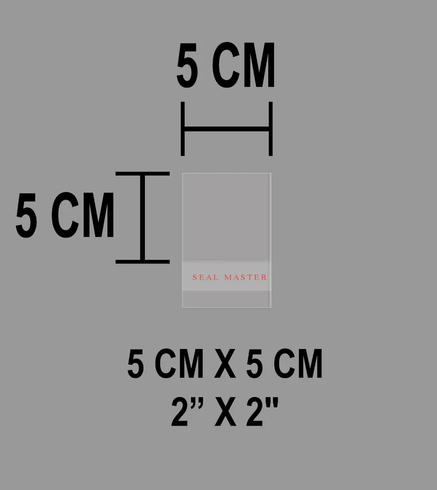 Small Clear Resealable Self Adhesive Seal Cello Lip Tape Plastic bags Size 1"-6" - Image 3 of 4