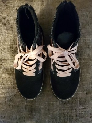 girls black vans size 3