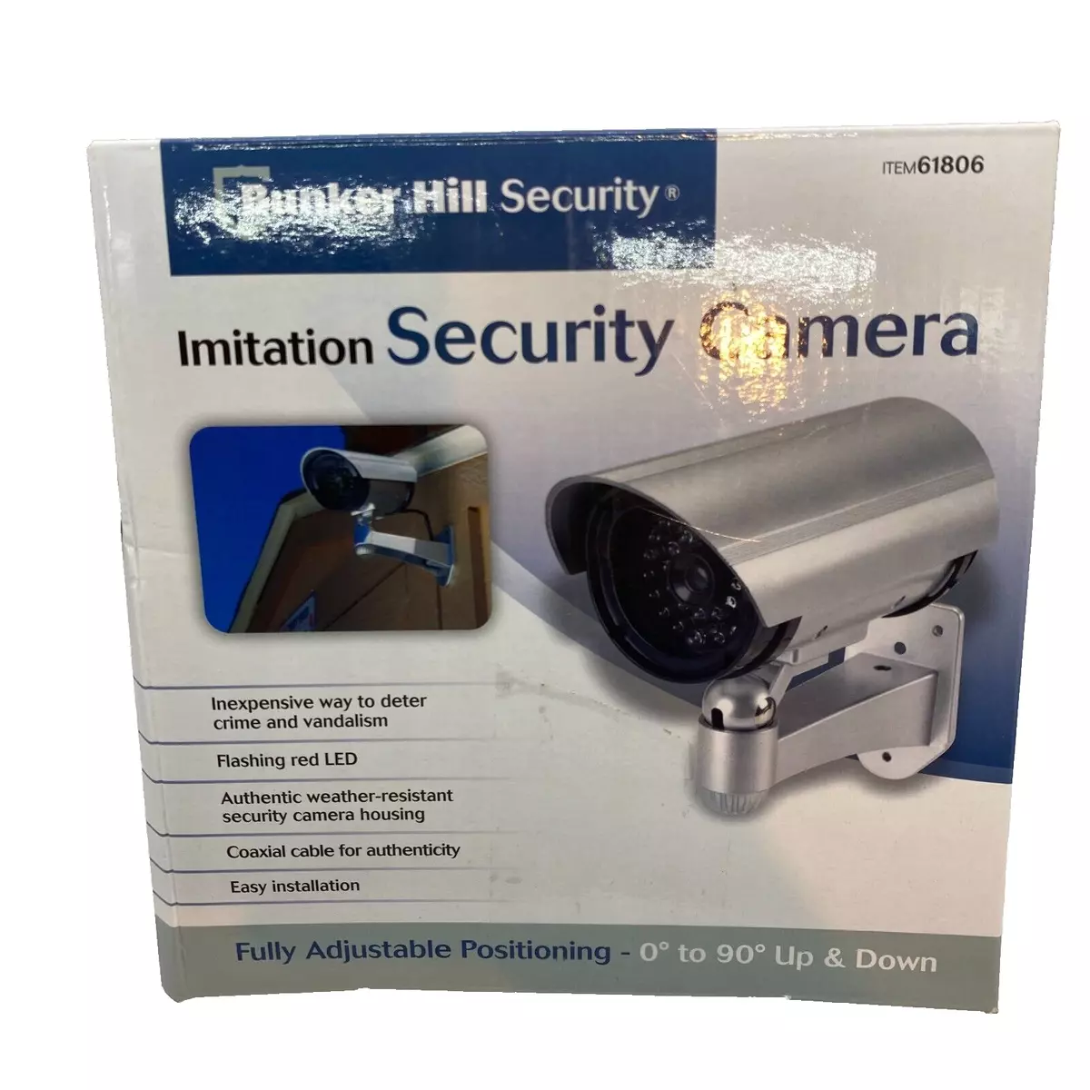 Bunker Hill Security Imitation Security Camera 61806 With Flashing Red LED