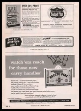 1960 Michigan Peat Inc. New York Baccto Peat Carry Burlap Bag Vintage Print Ad